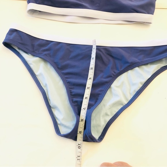 Cupshe Roaming River Sporty Back Bralette & Banded Hipster Bikini Set Size  M/L - Picture 15 of 16